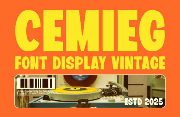 Cemieg Font: Vintage Display Typeface for Editorial Design