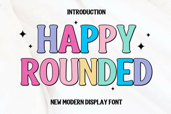 Happy Rounded: A Playful Display Font for Handmade Products