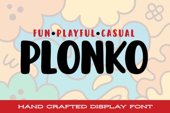 Plonko: A Bold, Bubbly Display Font for Handmade Products