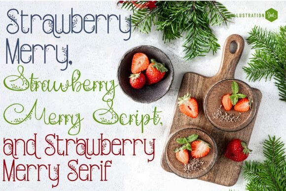 Strawberry Merry Trio: A Font Family for Charming Brand Identities