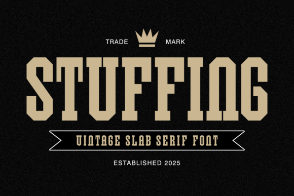 Stuffing: A Bold Vintage Font for Digital Design