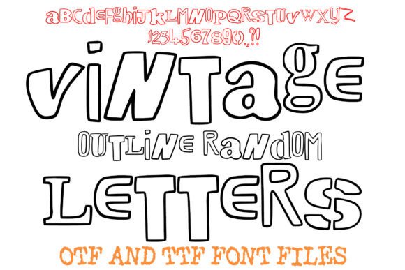 Testing Vintage Outline Random Letters in a Real Website Layout